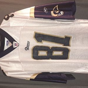 Vtg. St. Louis Rams #81 Tony Holt Reebok Onfield jersey. 2XL